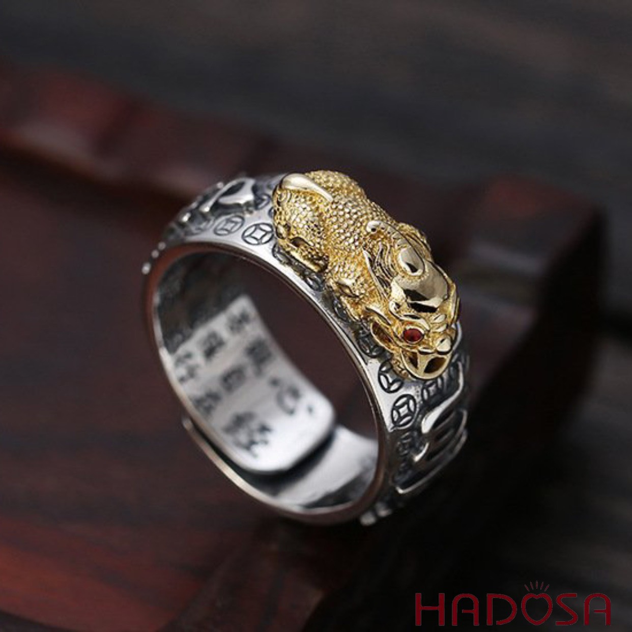 Nhẫn bạc Thái Tỳ Hưu cho nam