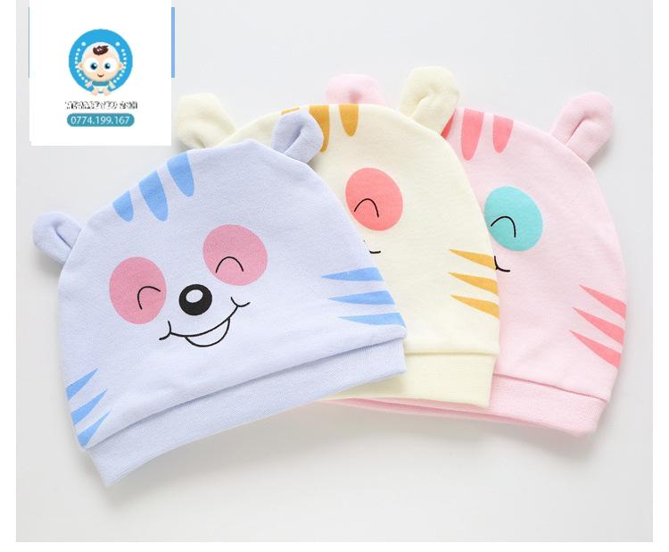 Mũ vải cotton cho bé trai, bé gái (mũ sơ sinh)