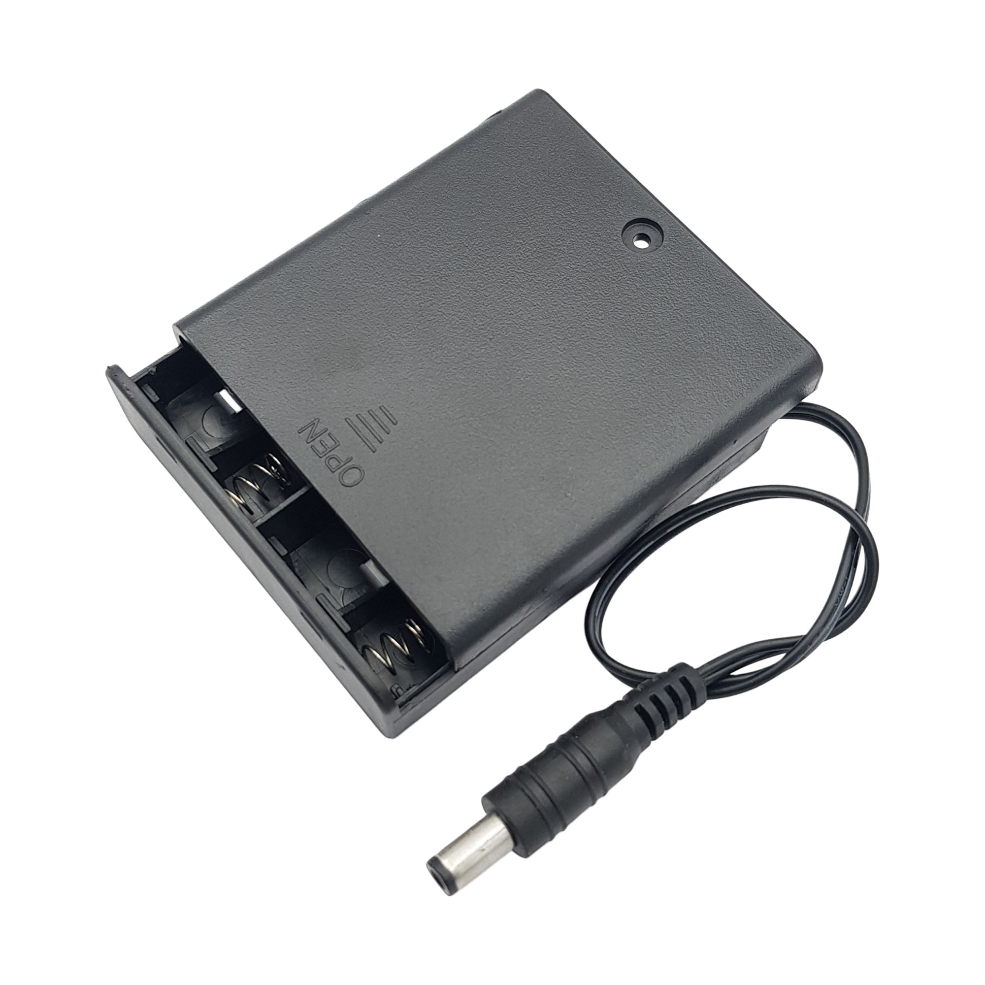 Hộp đế 4 pin AA có nắp và công tắc