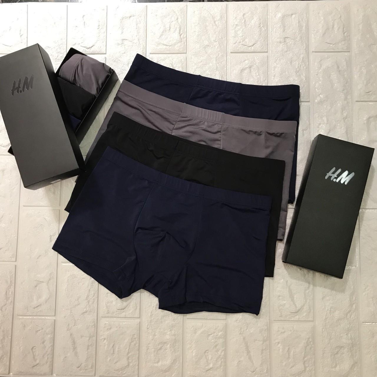 combo hộp 4 quần boxer HM thanh lịch cao cấp