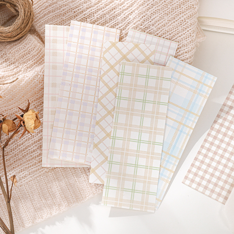 Giấy Note Caro Plaid Colorful Nhà Cam