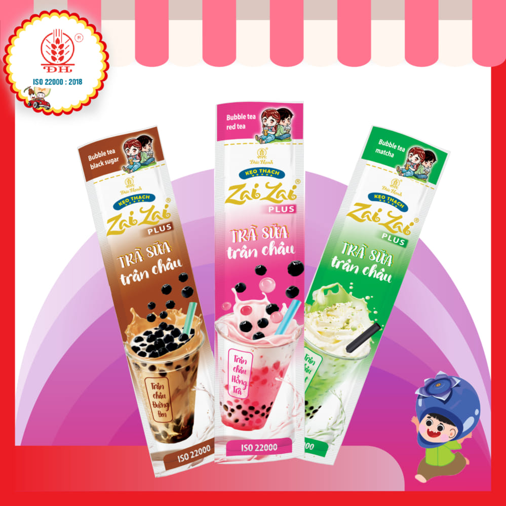 THẠCH ZAI ZAI PLUS TRÀ SỮA TRÂN CHÂU [MỚI] túi 320g