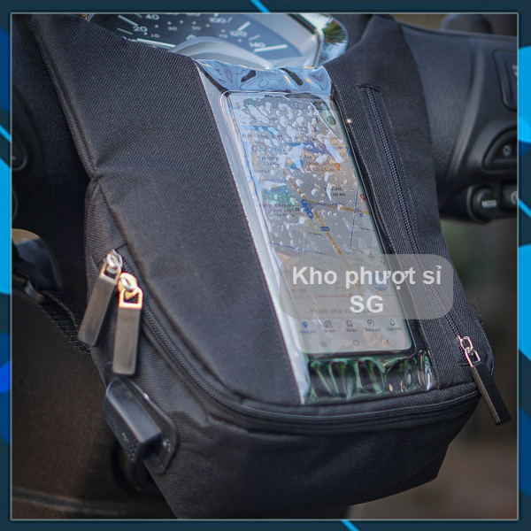 Túi treo đầu xe - Túi treo đầu xe máy - Túi treo đựng điện thoại dọc cảm ứng - túi treo xem google maps làm shiper