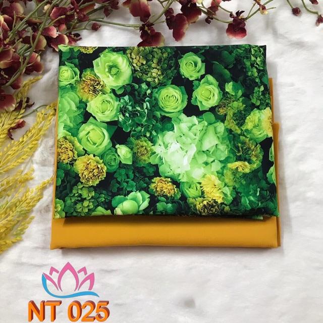 [HCM]Vải áo dài hoa hồng