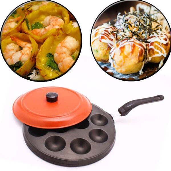 Khuôn bánh khọt 8 lổ tay cầm chống dính Huỳnh Anh