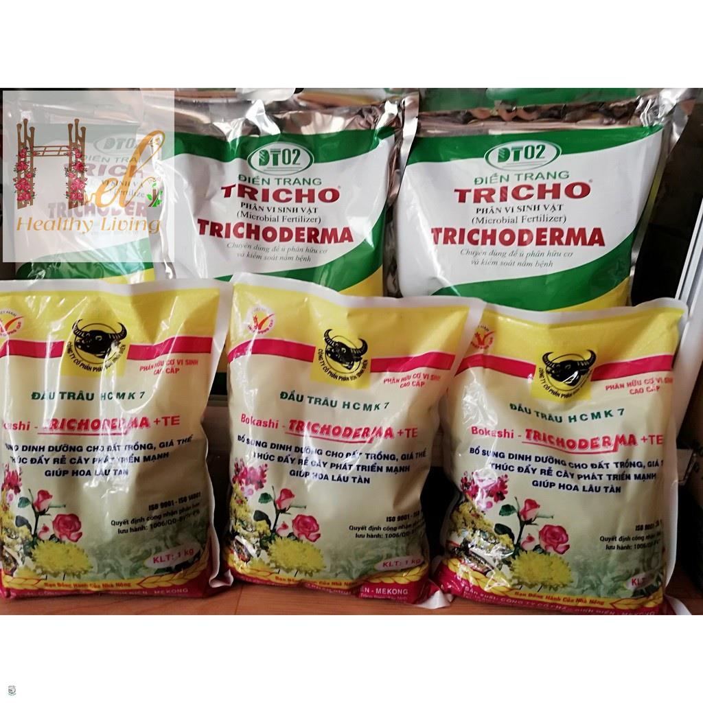 Phân bón đầu trâu hữu cơ vi sinh cao cấp Trichoderma + TE gói 1 Kg