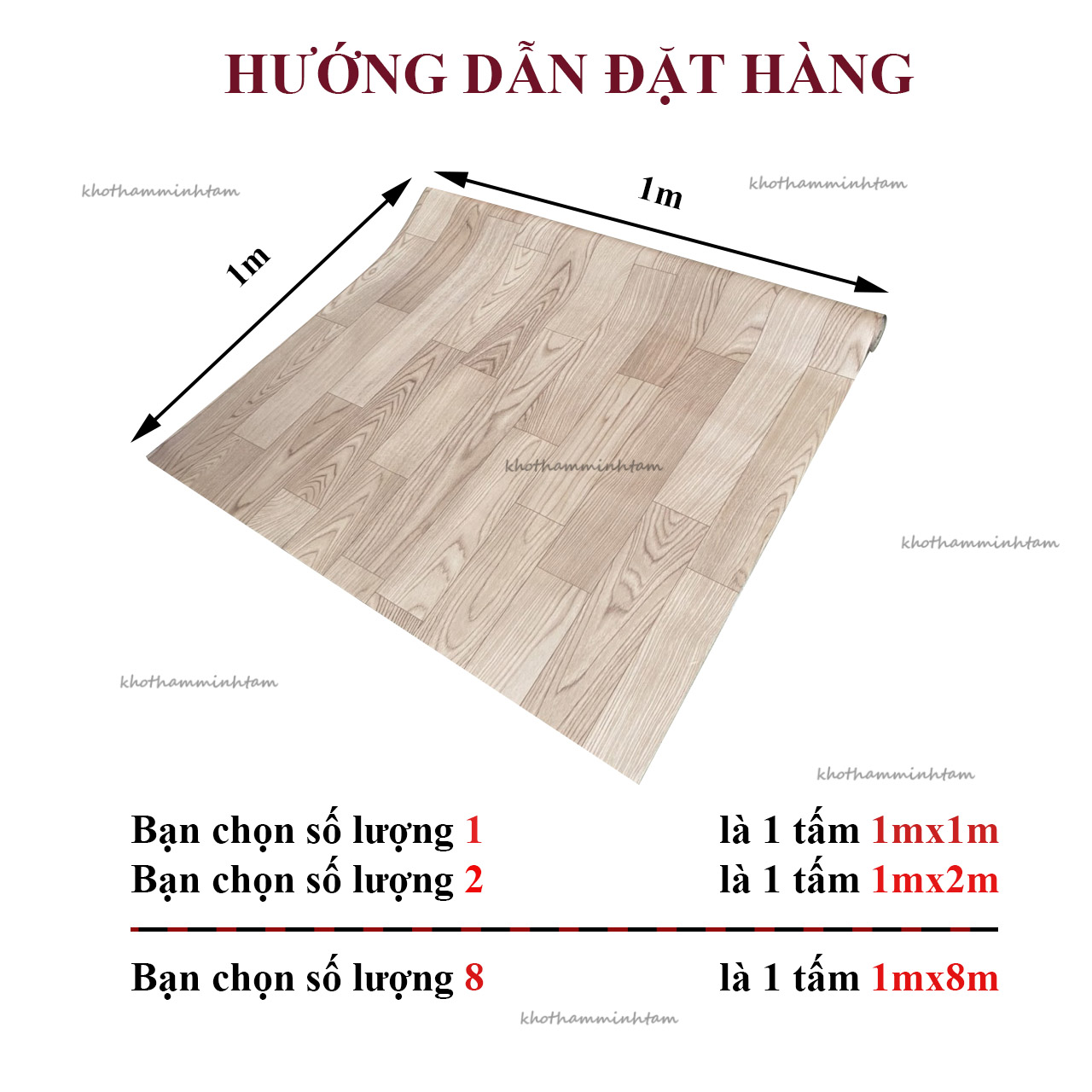 [HCM] [1mx1m] Thảm nhựa simili vân gổ vân gổ dày 0.5mm