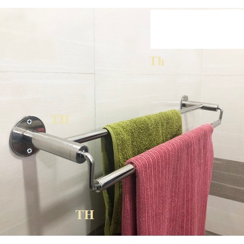 Kệ vắt khăn nhà tắm inox 304 không gỉ cao cấp, Giá treo khăn tắm đôi