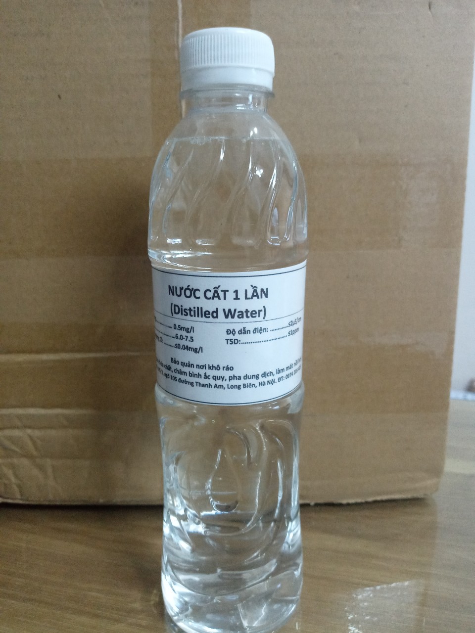 Nước cất 1 lần - chai 500ml