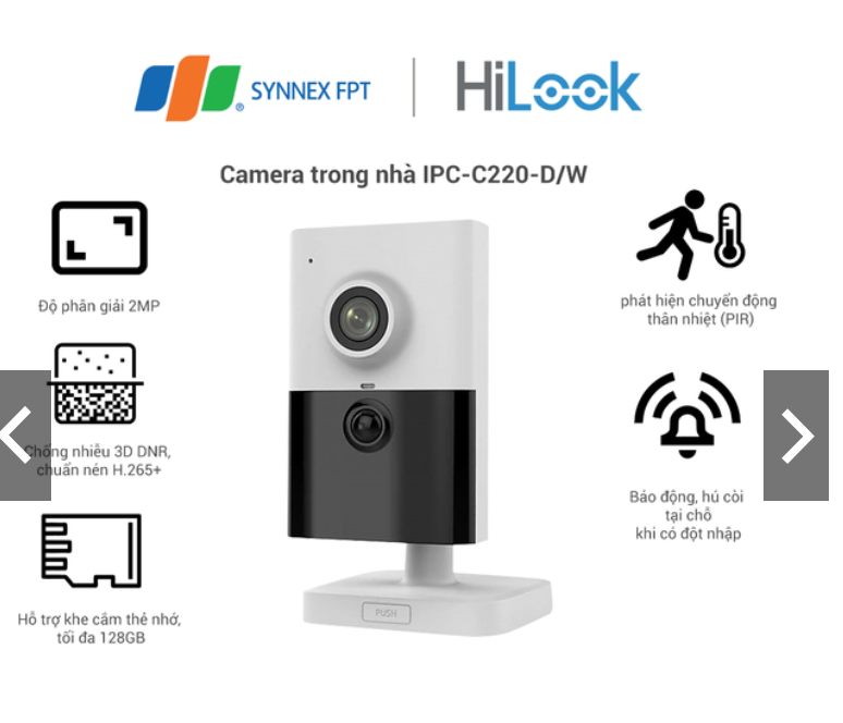 Camera IP Wifi Hilook IPC-C220H-D/W 2MP