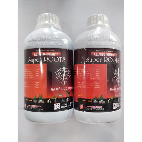 Phân bón lá NPK sinh học Super Roots - 500ml