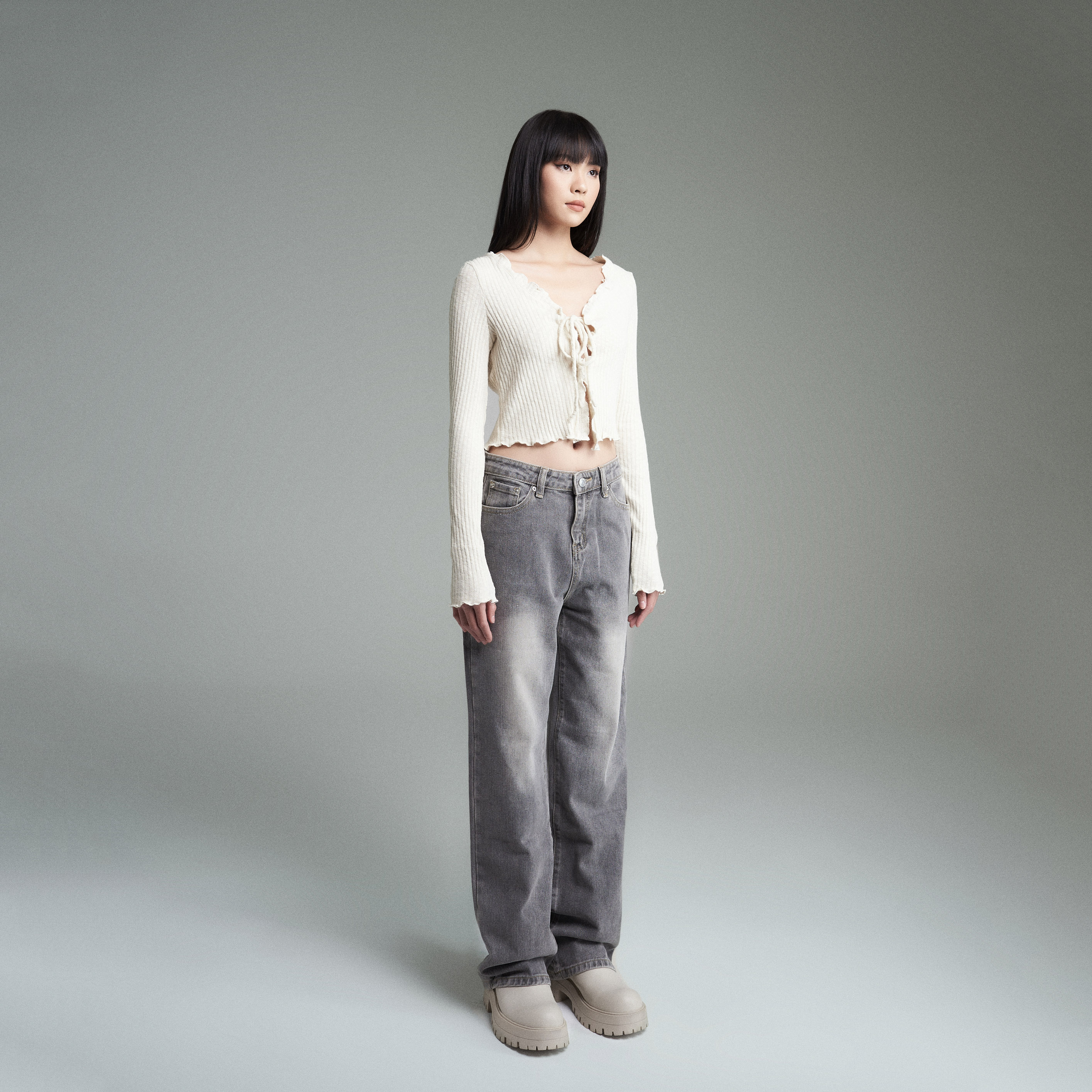 Áo Croptop Dài Tay PRADIES Lacies