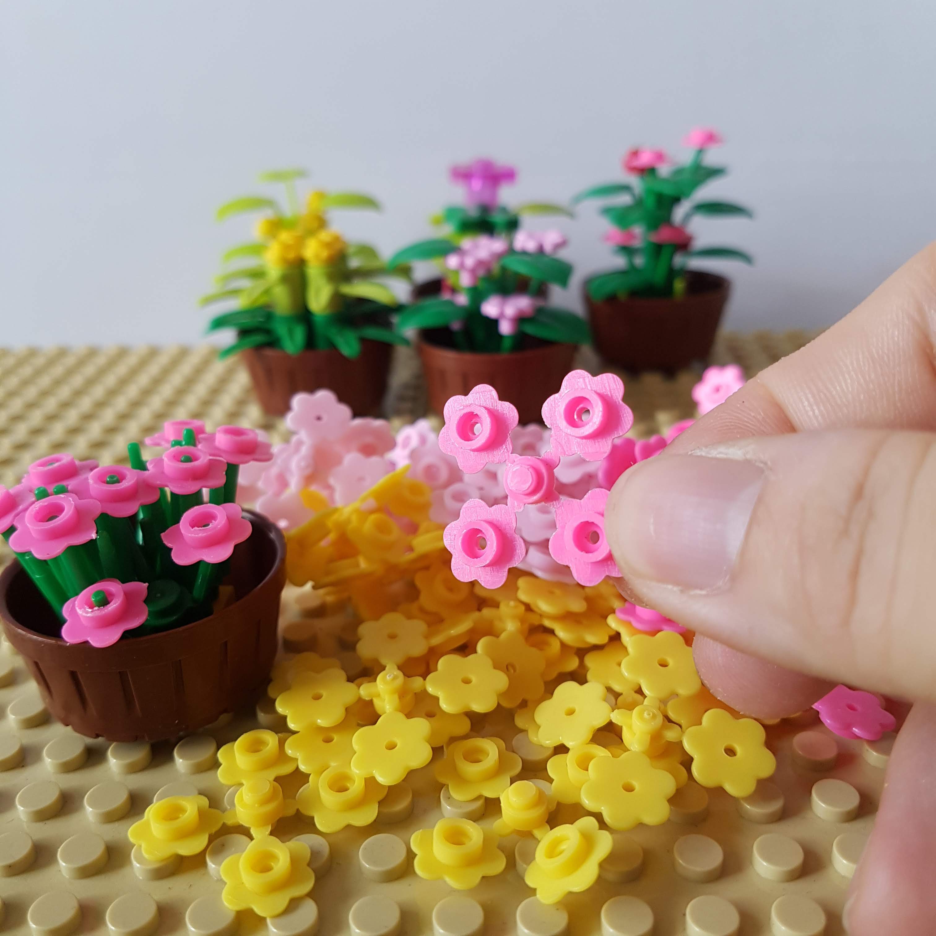 Phụ kiện đồ chơi lắp ráp, phụ kiện MOC, 12 bông hoa