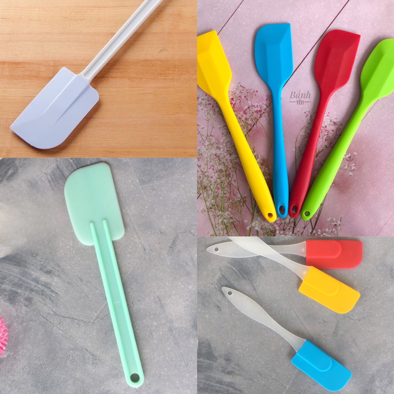 Cây vét bột, trộn bột spatula dụng cụ làm bánh