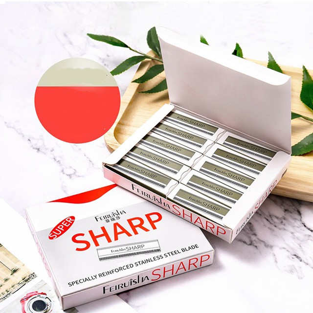 [GIẢM 5% ĐƠN 129K][HCM]Dao Cạo Lông Mày Hộp 10 Cây