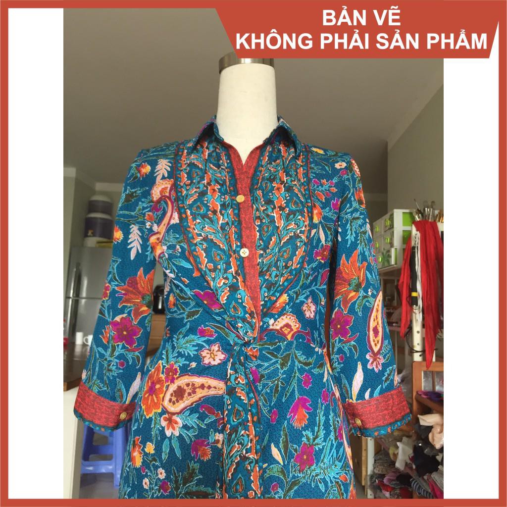 Rập đầm sơ mi xoắn eo - Rập giấy mã 938 (Bản vẽ) (BẢN VẼ)