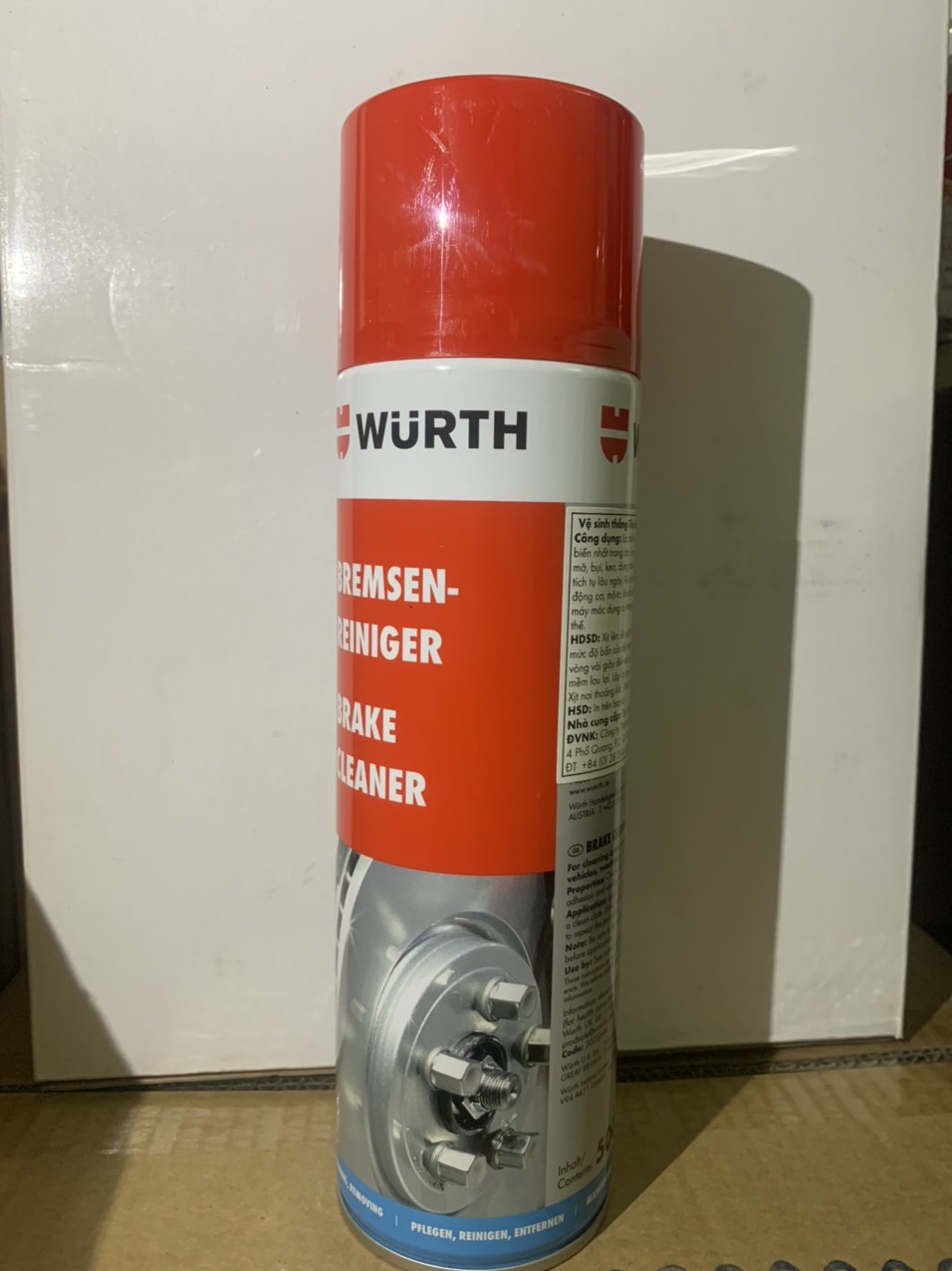 [HCM]Chai xịt vệ sinh thắng  tẩy rữa dầu mỡ ( WURTH Brake Cleaner 500ml )