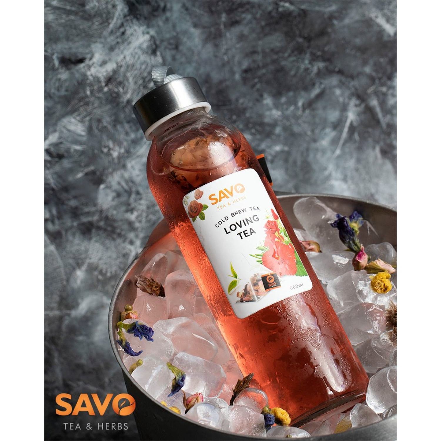 Trà Loving SAVO - Trà thảo mộc (trà đen, hoa hồng, hibiscus, hương thảo)