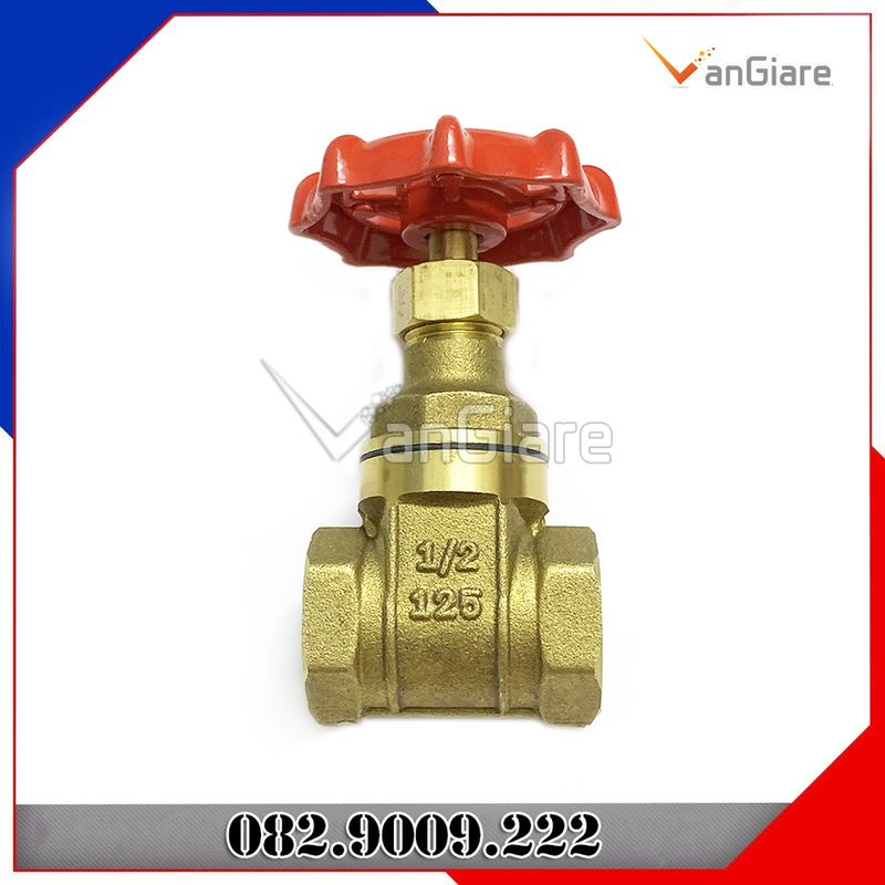 (hàng cao cấp) Van cửa đồng Malaysia - Van khoá nước tay vặn đồng phi 21