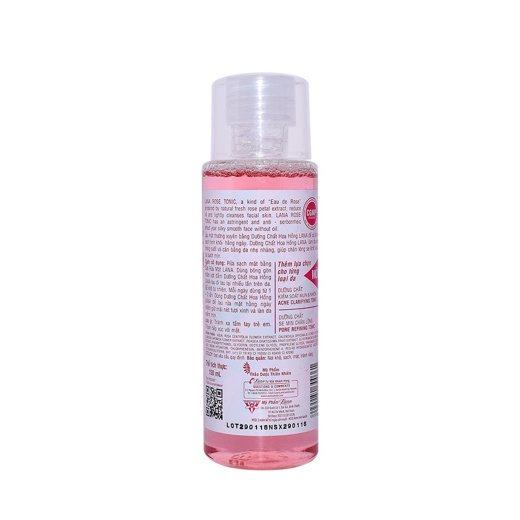 [HCM]Dưỡng chất hoa hồng Lana 150ml
