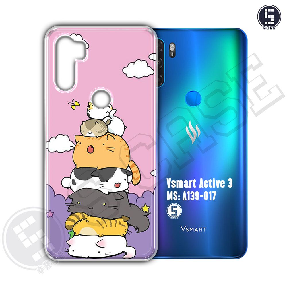 Ốp cho Vsmart Active 3 hình Cute Cat A139-017