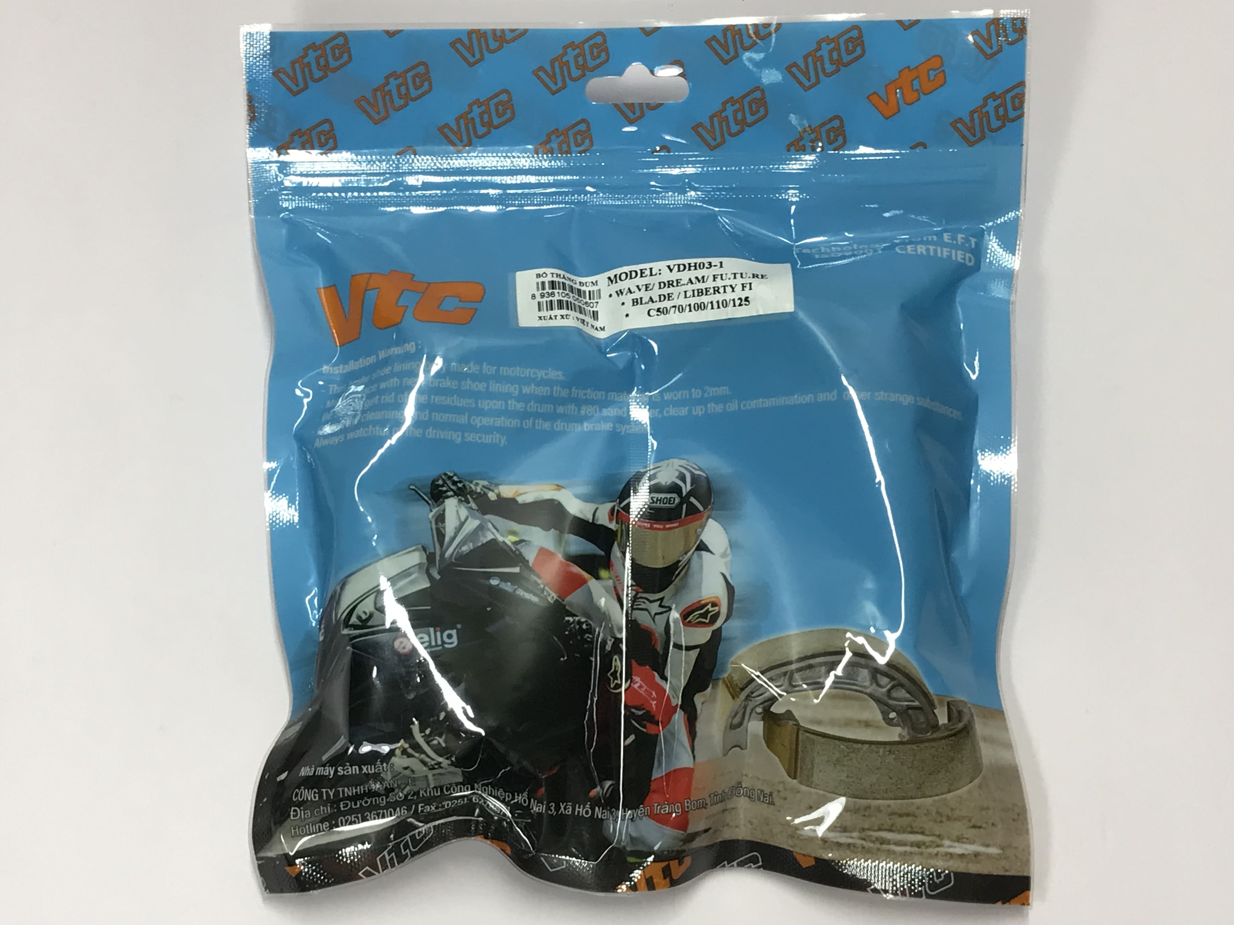 Bố thắng đùm VTC Dream, Wave alpha/Rs/S110, Future X/Neo/Fi 125 (VDH03-1)