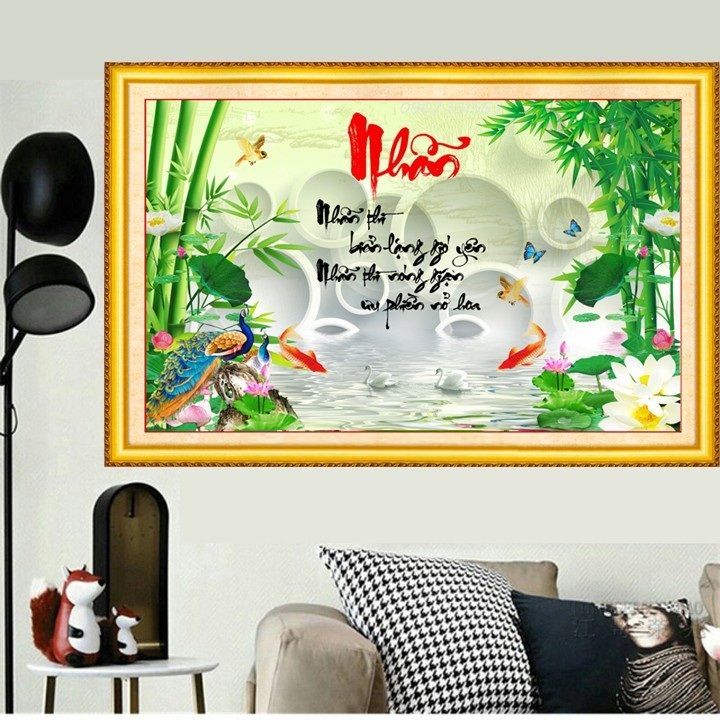 Tranh thêu chữ thập chữ nhẫn LV3399-Ngọc Thịnh