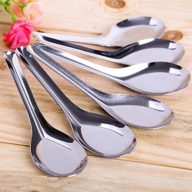 Set 10 thìa inox ăn cơm ăn phở, cơm, súp...