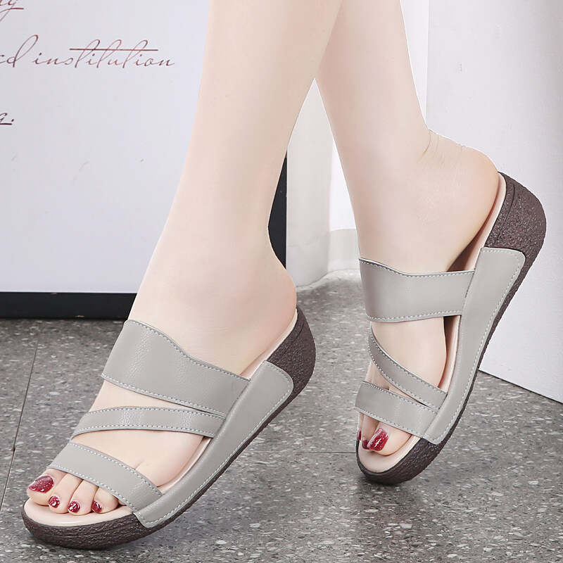 Scholl phiên bản Hàn Quốc của giày phụ nữ ngoại tuyến, Giày da nữ, dép, Dép nữ, dép, Giày thường ngày của phụ nữ