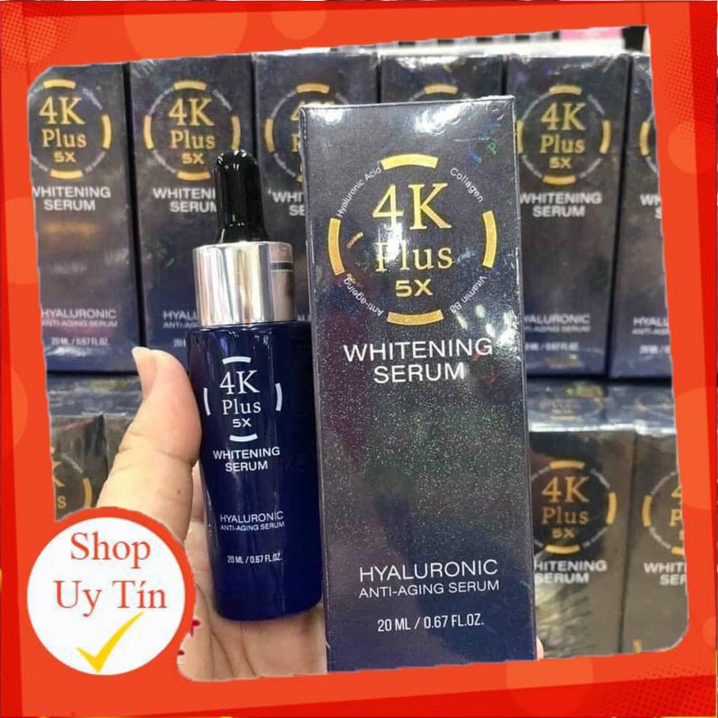 [Chính Hãng] Serum 4K Plus 5X Whitening Thái Lan Trắng Da , Khử Mụn Nám , Chống lão 20m