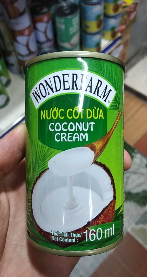 Nước cốt dừa coconut cream Wonderfarm 160ml
