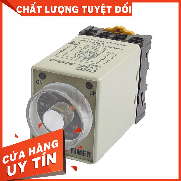 Relay thời gian ckc 6s 10s 30s 60s điện 220v kèm đếloại 1