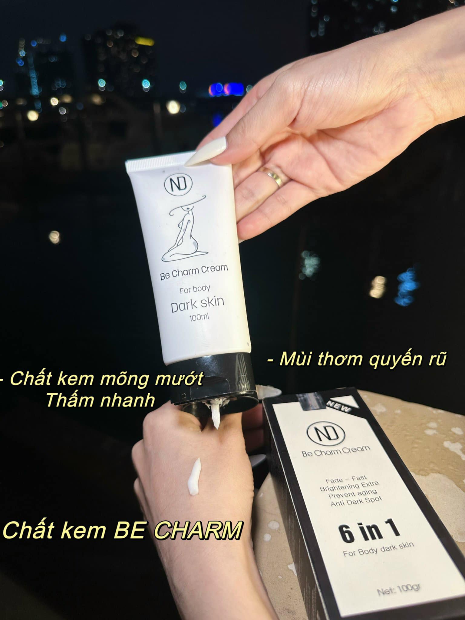 (Kèm Quà) Kem Giảm Thâm Body 6 In 1 Be Charm ND Tặng Muối Bò Hồng Chính Hãng Hỗ Trợ Sáng Da