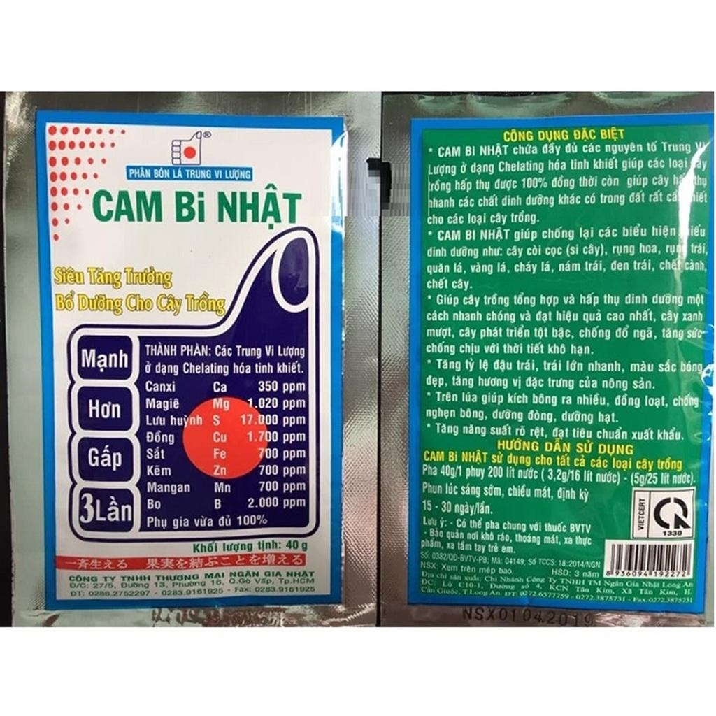 Phân bón lá trung vi lượng CAMBI NHẬT (Gói 40g)