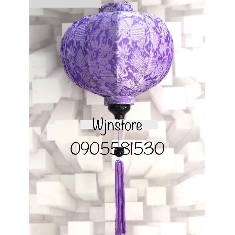 đèn lồng tròn hội an lụa tơ tằm size 30cm (zalo: 0905707603 - 0905581530)