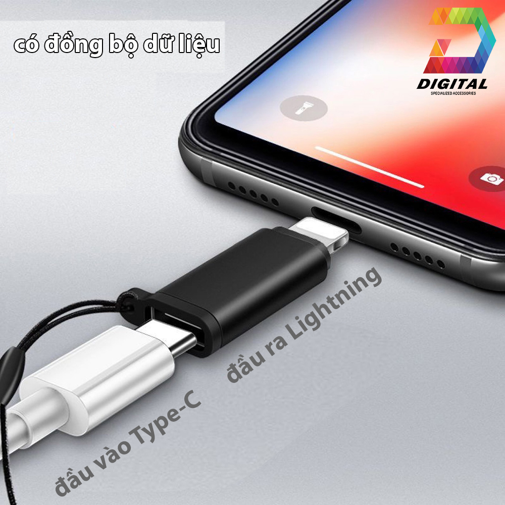 Đầu Chuyển Đổi Cổng Type C Ra Lightning ( type-c to lightning )