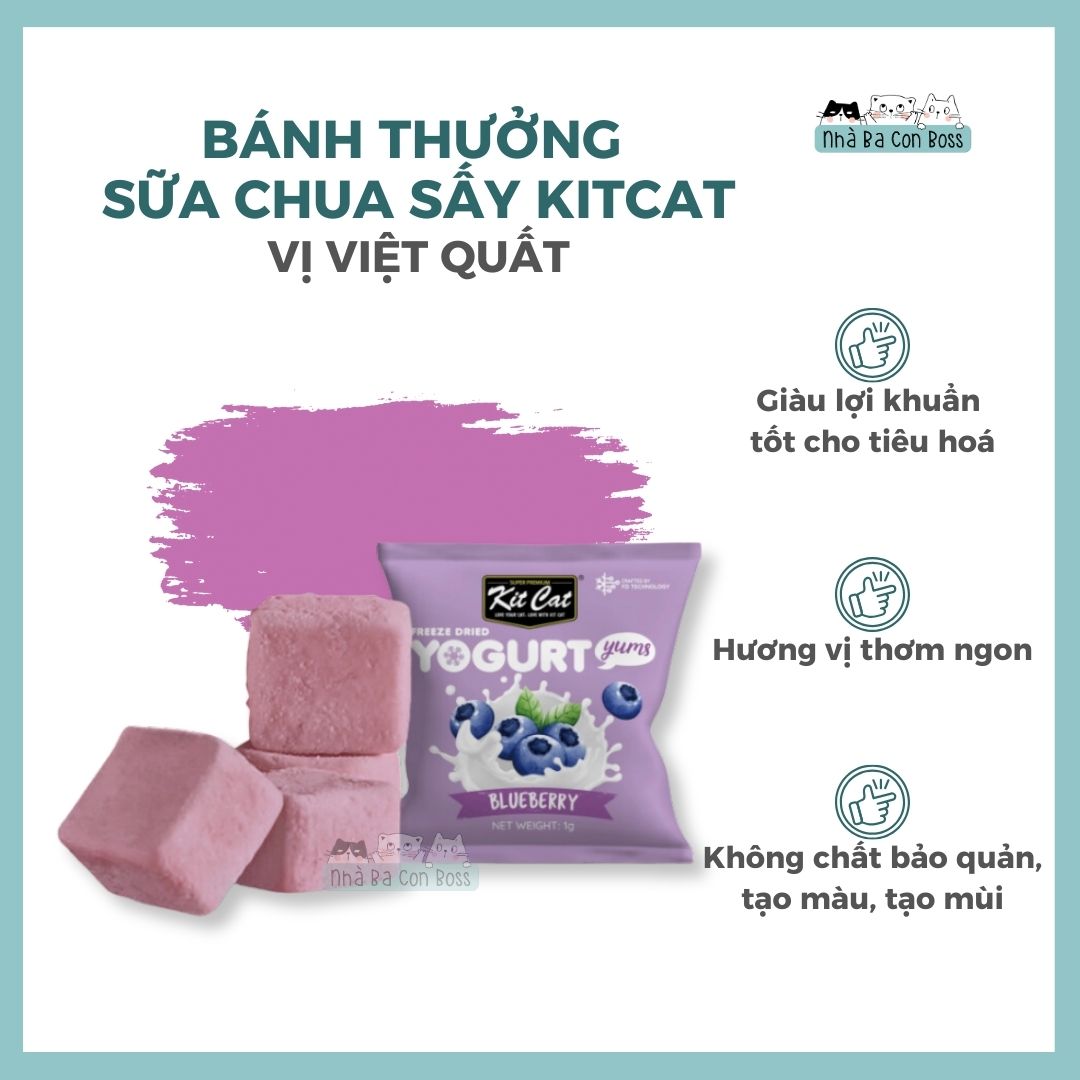 Sữa chua sấy thăng hoa cho mèo Kitcat 10g