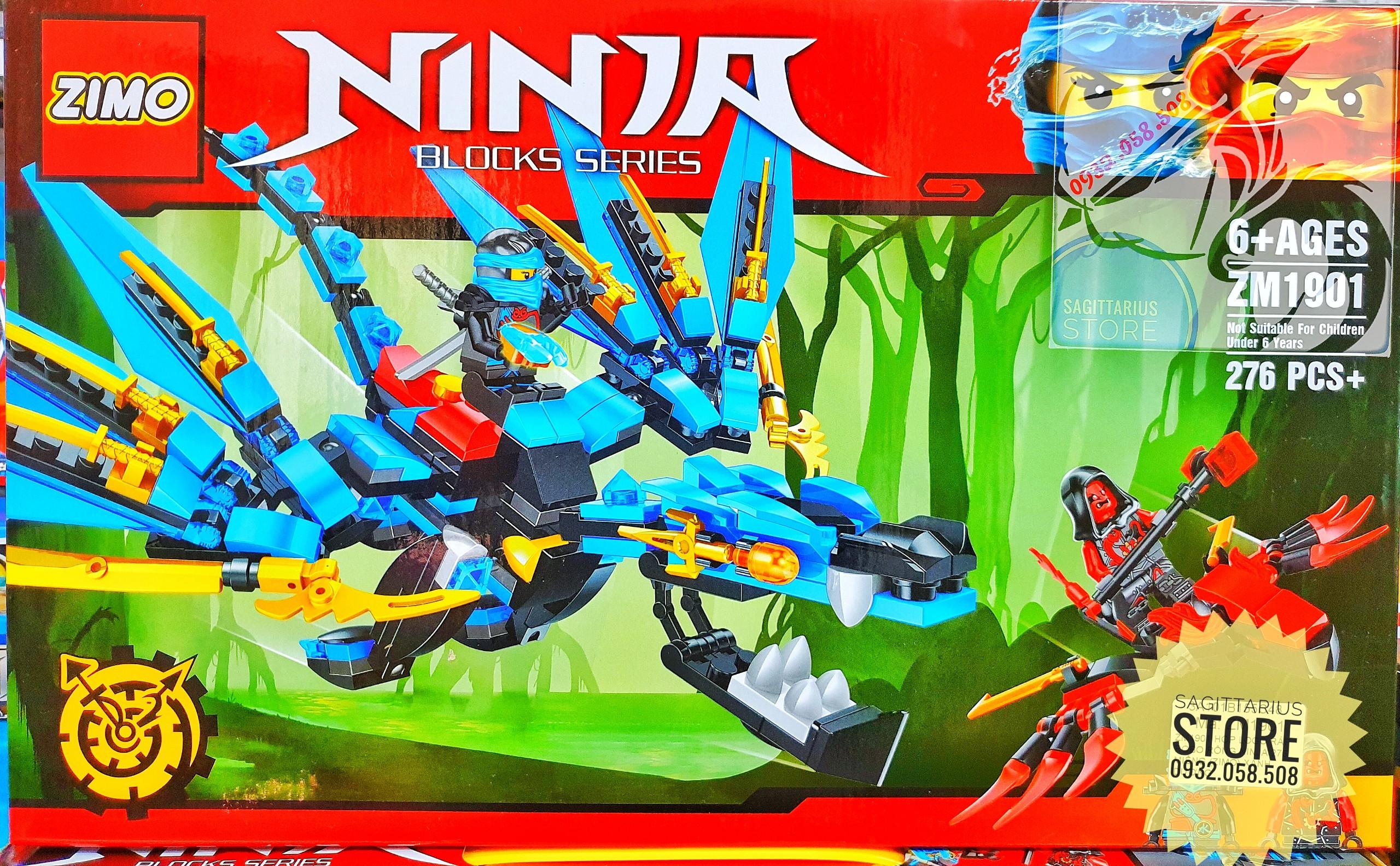 [HCM]Bộ Lego Zimo Lắp Ráp Robot Ninja Rồng ( Xanh Dương ) _ 276 Mảnh