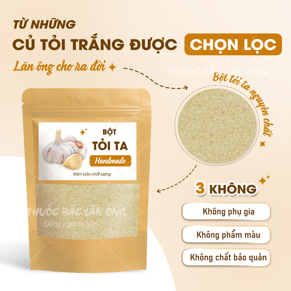 Bột tỏi ta nguyên chất 1kg (Garlic powder, khử mùi tanh, ướp thịt cá thơm ngon)