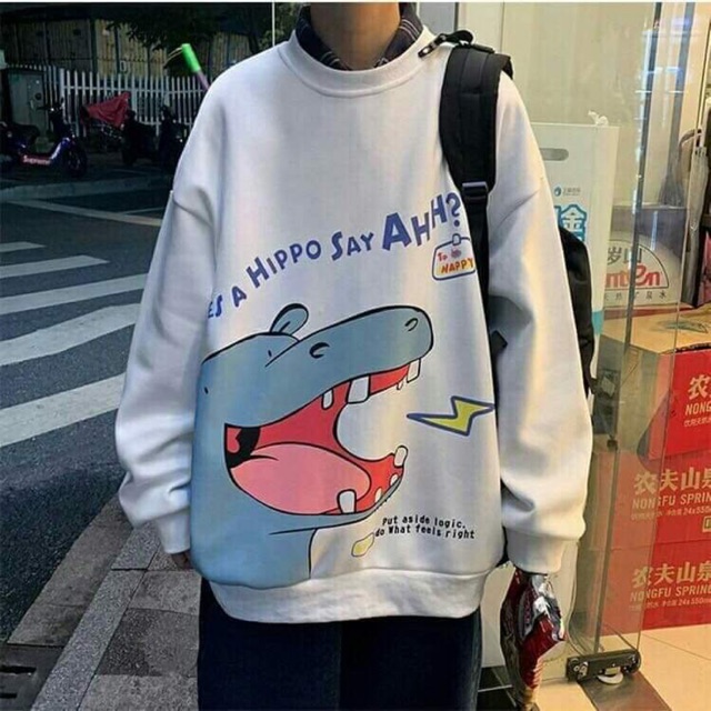 Áo nỉ bông does hà mã th678