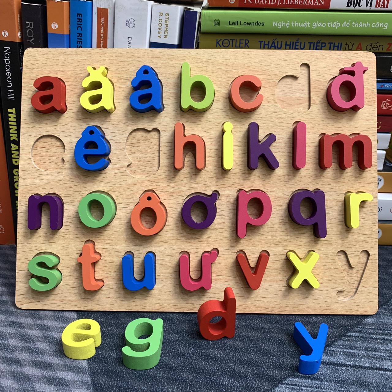 Wooden Board for baby learning Vietnam wooden board baby learning alphabet and numbers basic counting