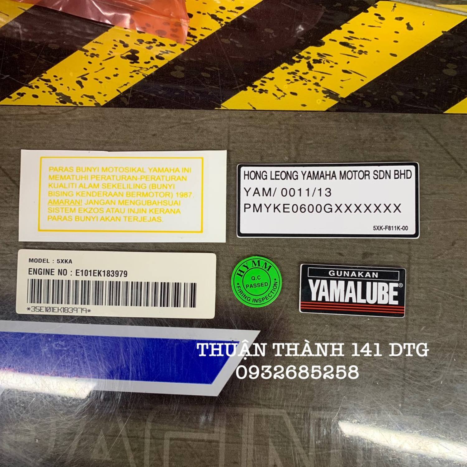 BỘ TEM SƯỜN YAZ - TEM GẤP YAZ125 - BỘ 5 MIẾNG