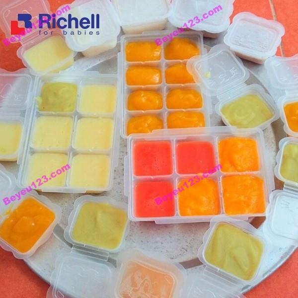 (Cam kết chính hãng) Hộp 02 khay trữ đông Richell RC49090 (50ml / khay) (Công nghệ Nhật)