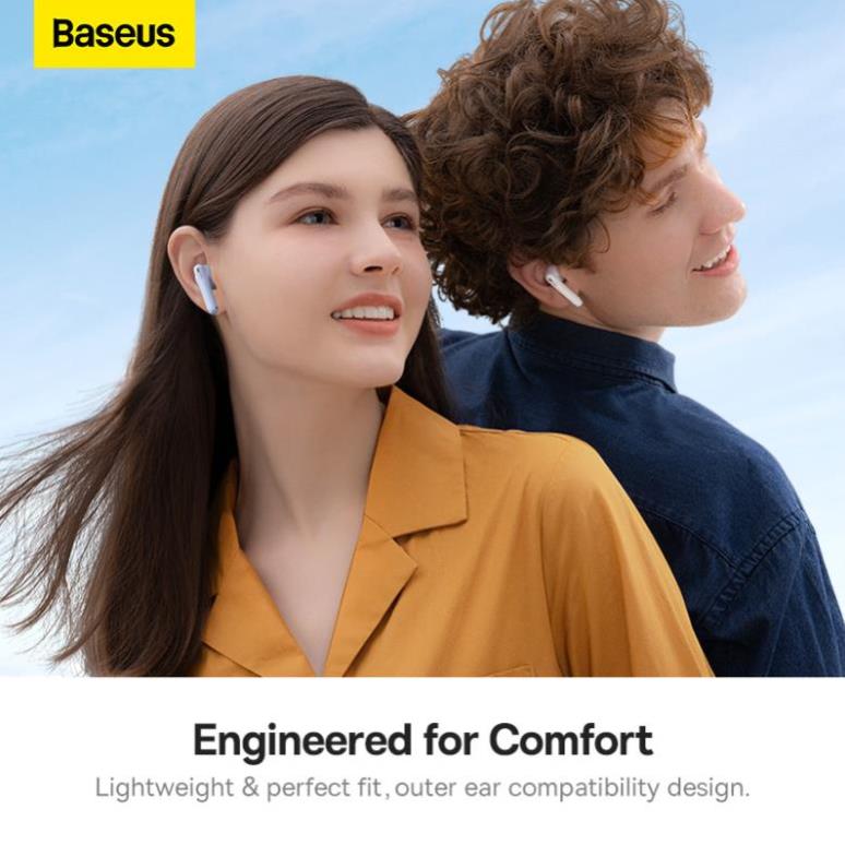 Tai Nghe Bluetooth Baseus WX5 4-Mic ENC Sử Dụng 30 Giờ