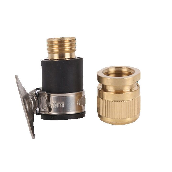 1 pair set. 16mm and 21mm brass 21mm water tap fittings 16mm steel pipe fitting with Iron Goat collar-768