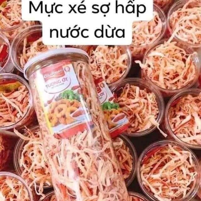 mực sợi hấp nước dừa