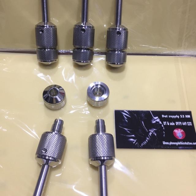 Tay cầm xoáy inox máy xăm phát hàng mầu sắc ngẫu nhiên