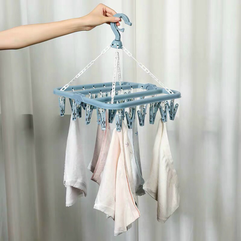 Móc chùm phơi đồ đa năng (32 kẹp chắn chắn)