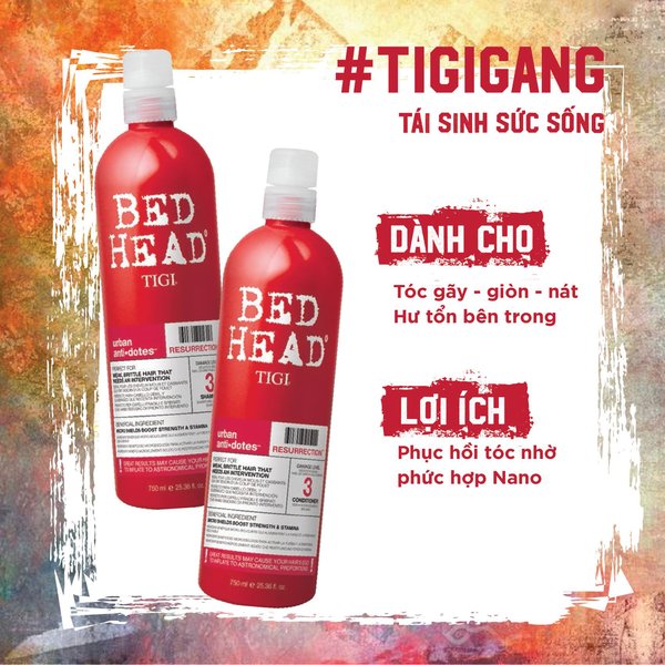 Cặp Dầu Gội Xả Bed Head TIGI Phục Hồi Tóc