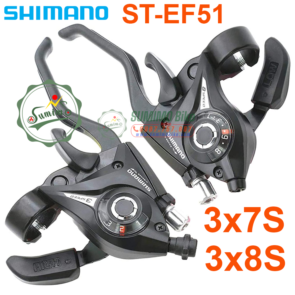Tay bấm xã xe đạp SUMIMO EF51 kèm ruột đề